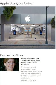 Karen Kefauver at Apple Store Los Gatos