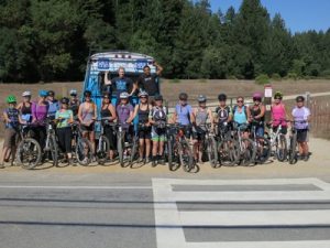 Participants in Sunday's Girls Gone Wilder guided mountain biking ride gather near Wilder Ranch State Park. ( Karen Kefauver/Contributed)