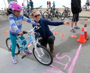 Learning how to ride a bike sticks with a child long past the training-wheel stage. (Karen Kefauver/Contributed)