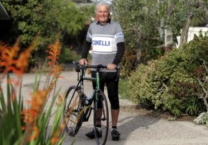 78-year old Pleasure Point resident George Koenig was a trailblazer in Bay Area road biking and continues pedaling to this day. (Shmuel Thaler/Sentinel)
