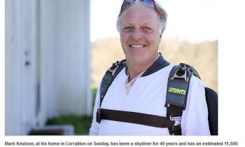 Mark Knutson: Veteran movie stuntman has 11,500 skydives under his belt