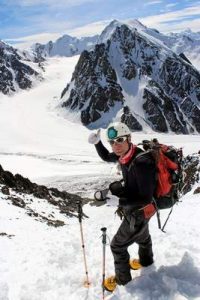 Karim Hayat descending after summit of Duost Sar, which was untouched and unexplored.