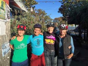 The team of Amelia Conlen, Rick Hyman, Grace Voss and Sonia Leclerc spearheaded the effort, along with other volunteers and city staff, that resulted in the City of Santa Cruz winning the Bicycle Friendly Community Gold Award from the League of American Bicyclists. Bike Santa Cruz County — Contributed